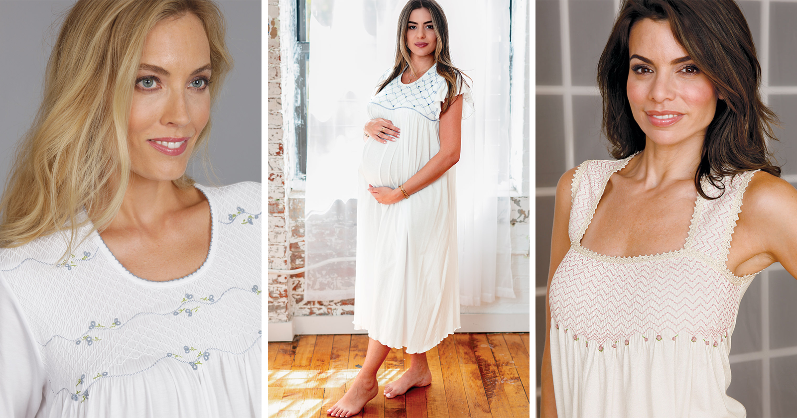 Now Trending: Smocked Maternity Nightgowns - Schweitzerlinen