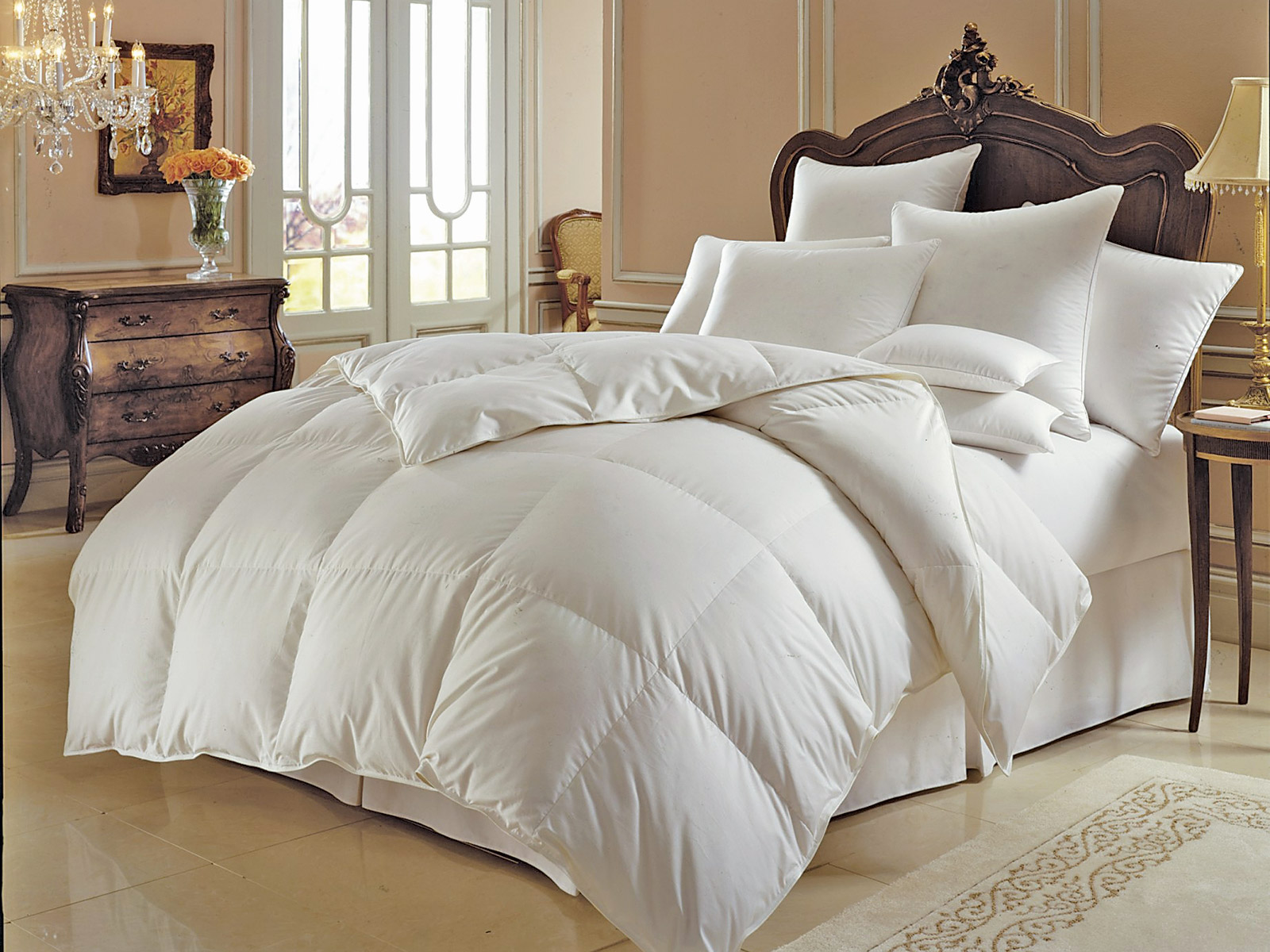 image of a bed with the Dreammaker Comforter