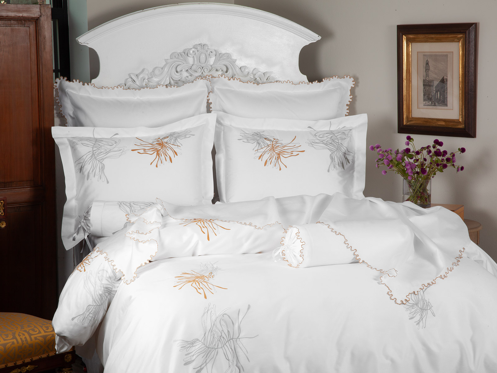 Image of the Prestige bedding collection crafted from breathable cotton with refined neutral tones