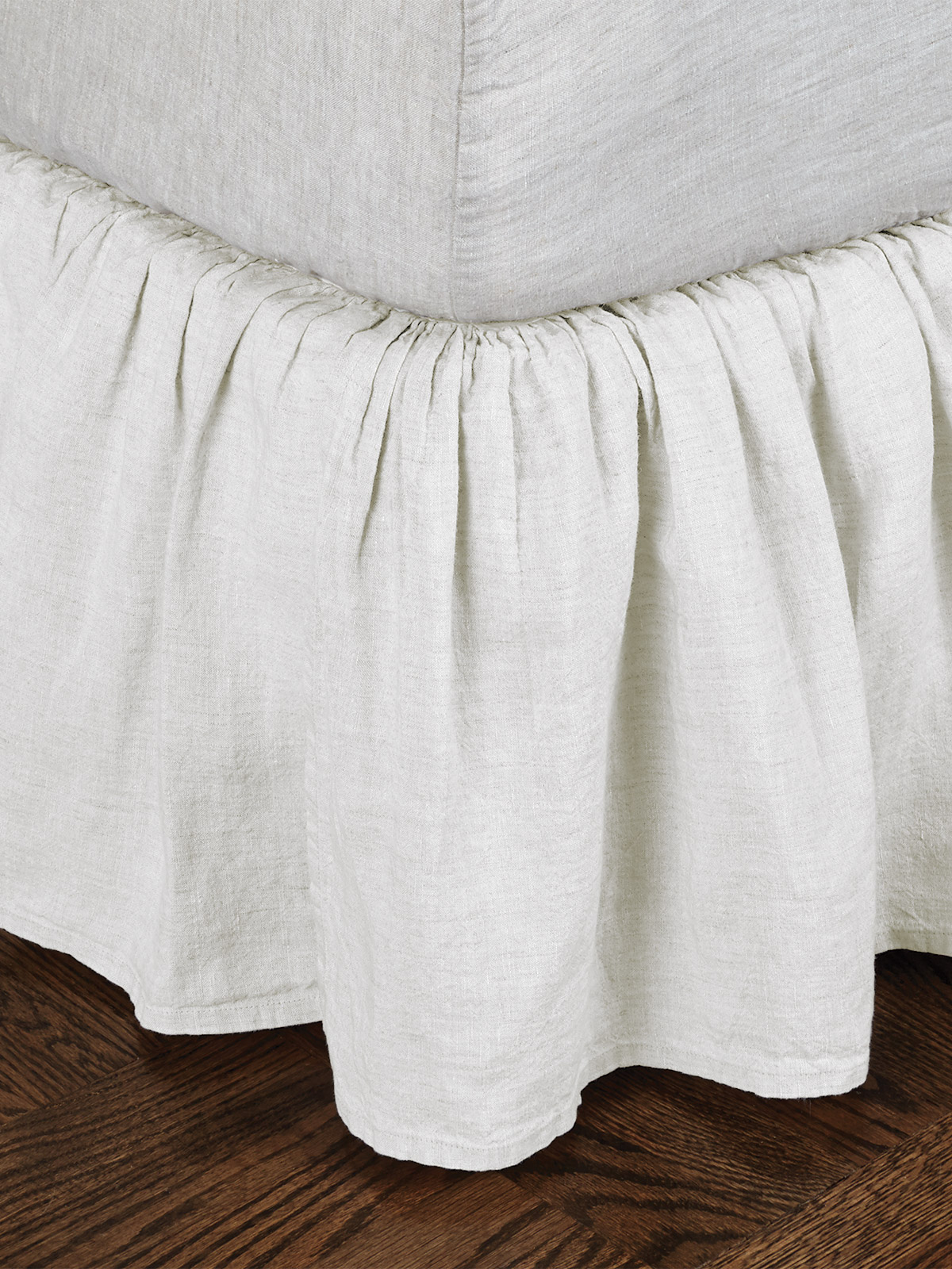 Image of Legacy dust ruffle with tailored fabric detailing for a polished and sophisticated bedroom finish.