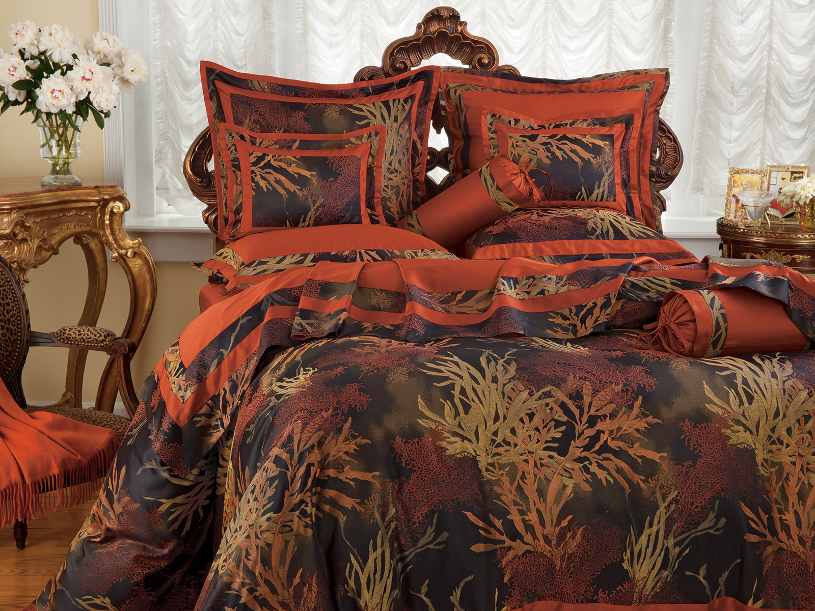 Coral Reef Luxury Bedding Italian Bed Linens Schweitzer Linen