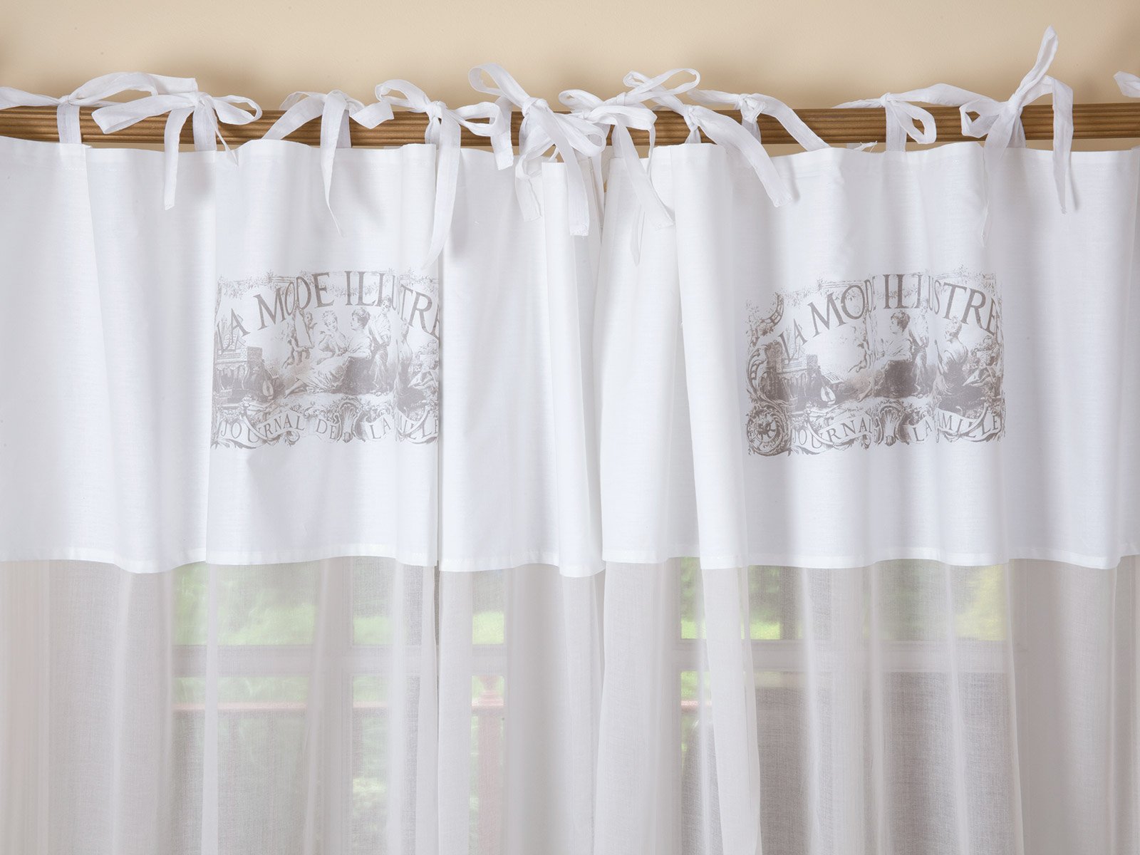 White tie top curtains free image