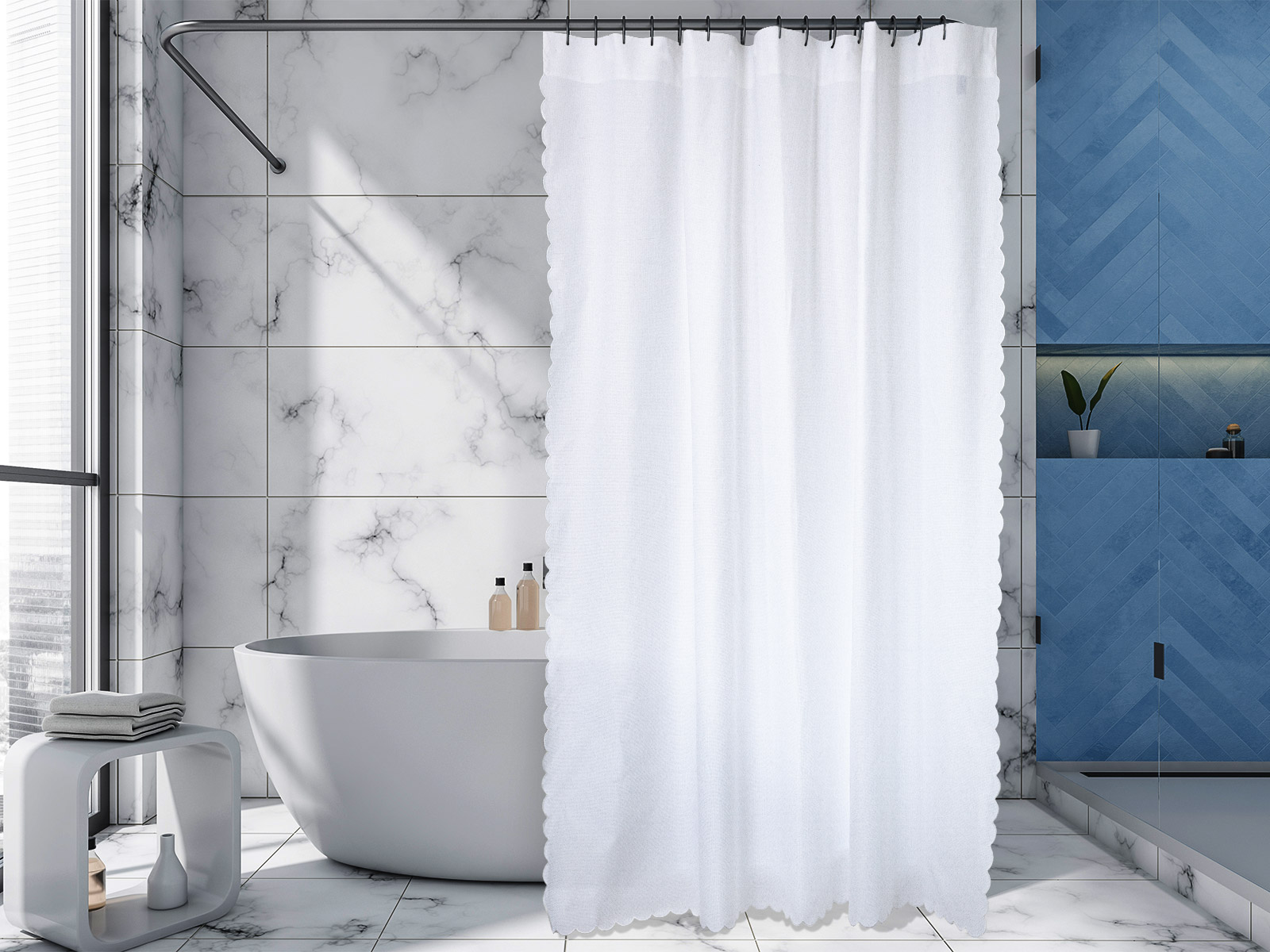 Vieira Shower Curtain Luxury Bath Linen Schweitzer Linen vieira-shower-curtain-luxury-bath-linen-schweitzer-linen