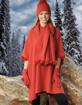 Julianna Cashmere Poncho Set