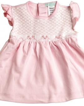 Lilian - Smocked Placket Dress & Bloomers